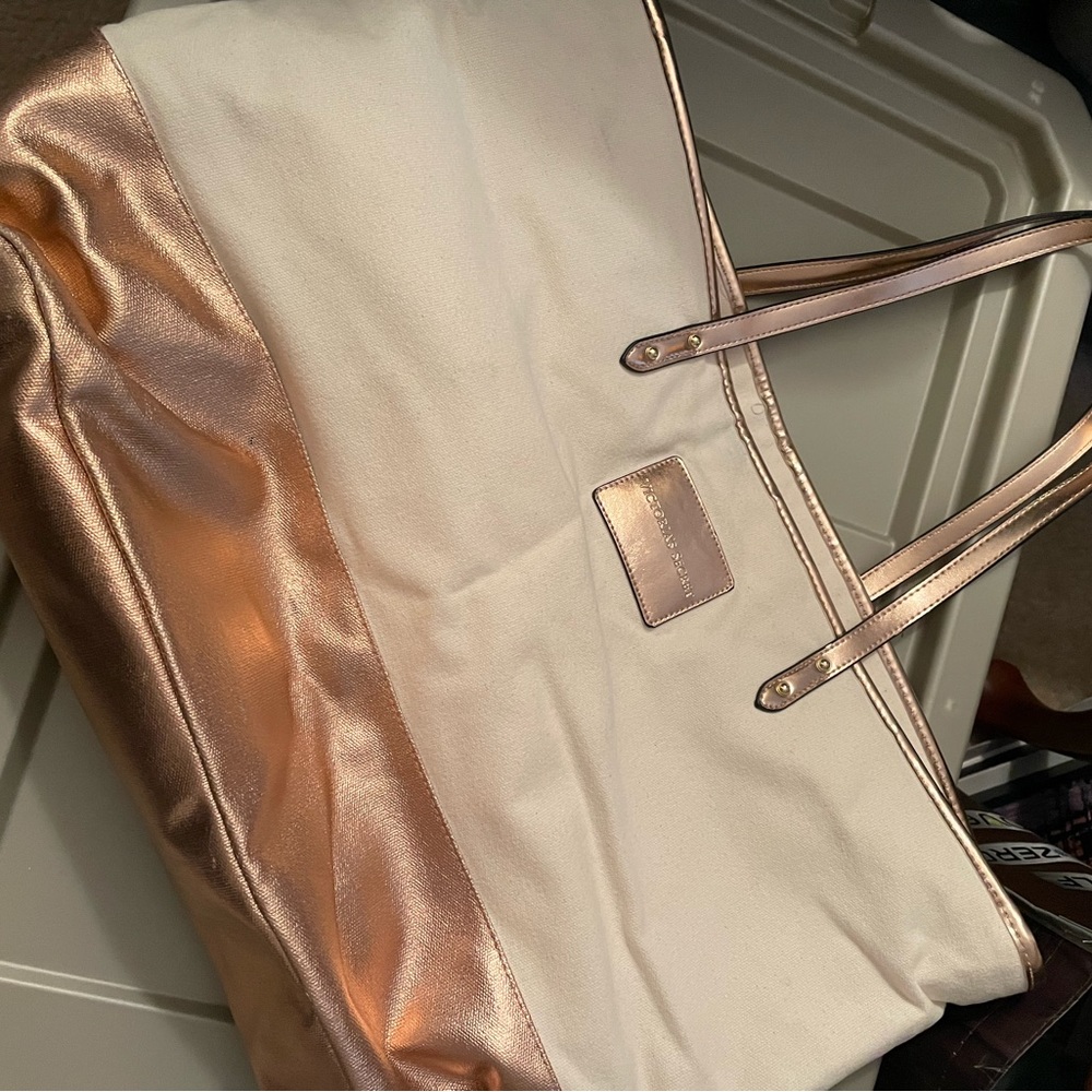 Victoria’s Secret canvas tote w rose gold